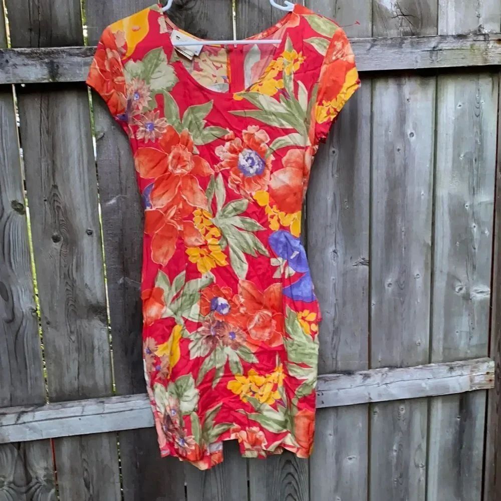 Vintage Floral Wrap Dress sz. 3